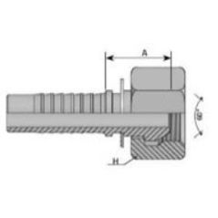 Embout  Femelle BSP Cône 60° -  DN 1/8 - Ø Int. tuyau 4 - 3/16