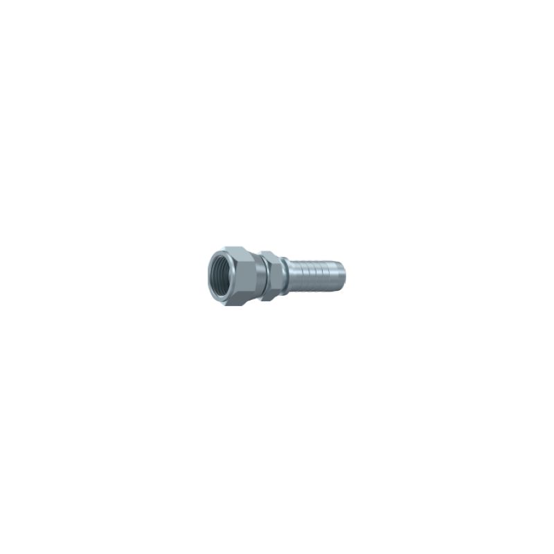 Embout Femelle JIC Hexagone - Cone 74° -  1"1/16 - 12F - Ø Int. 24.69 mm - Ø Int. Tuyau  - DN  16 mm - 5/8