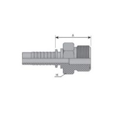 Embout mâle ORFS - 9/16 - 18 F - Ø 14.28 mm - Ø Int. tuyau 6 mm - 1/4