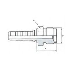 Embout mâle valve agricole - M18x150 - Ø Int. tuyau 8 mm - 5/16