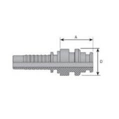 Embout mâle Stecko - DN 46 - Ø Int. tuyau 32 mm - 1"1/4