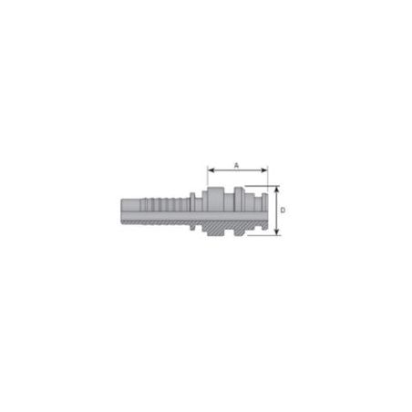 Embout mâle Stecko - DN 46 - Ø Int. tuyau 32 mm - 1"1/4