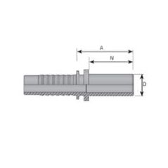 Embout lisse droit métrique DN 06 - Ø Int. tuyau 6 mm - 1/4