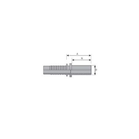 Embout lisse droit métrique DN 06 - Ø Int. tuyau 6 mm - 1/4