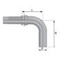 Embout lisse droit métrique DN 10 - Coude 90° - Ø Int. tuyau 8 mm - 5/16