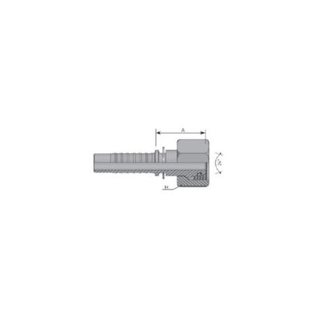 Embout femelle DIN cône 24 - série S - DN 6 S - M14X150 - Ø Int. tuyau 4 mm - 3/16 