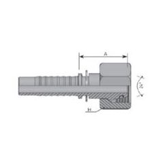 Embout femelle DIN cône 24 - série S - DN 16 S - M24X150 - Ø Int. tuyau 10 mm - 3/8 