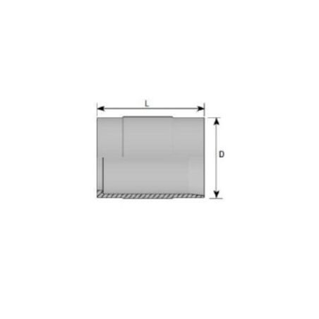 Jupe pour tuyau PTFE convoluté - DN 06 - Sans dénudage