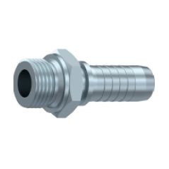 Embout Mâle BSP Fond Plat - DN 1/4 - Ø Int. tuyau 6 - 1/4 + JUPE