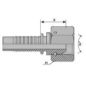 Embout Femelle BSP Fond Plat -DN 1" -Ø Int. tuyau 25 - 1" + JUPE