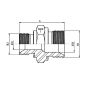 Réduction hydraulique Male MBSP - Male MBSP avec JOINT 1/4" BSP 1/2" BSP