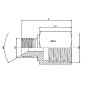 réducteur hydraulique m bsp 60º - f gaz fixe 1/2" bsp 3/4" bsp