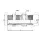passe-cloison hydraulique MBSP - MBSP avec écrou - 3/4" MBSP - 3/4" MBSP