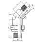 coude 45º male - male mbsp orientable forgé 1" 1/4 mbsp 1" 1/4 mbsp