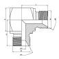 coude 90º - male - male 3/8" mbsp 3/8" mbsp