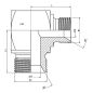coude 90º - réduction male - male 3/4" mbsp 1" mbsp