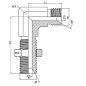 coude 90º - passe-cloison male mbsp 60° - mbsp - 3/4" mbsp 3/4" mbsp