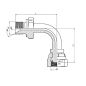 coude tube 90º - male-femelle. tourn. fbsp (60º) 1"1/2 mbsp 1"1/2 fbsp