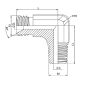 coude 90º - m mbsp - m mbspt forgé 3/4" mbsp 3/4" mbspt