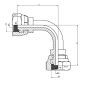 coude tube 90º - f.tourn-f tourn fbsp(60º) 1" 1/2 fbsp 1" 1/2 fbsp