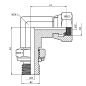 coude 90º - orientable male - femelle fixe (60º) forgé 1" mbsp 1" fbsp