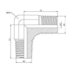 coude 90º - male - male mbspt forgé 1" mbspt 1" mbspt