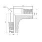 coude 90º - male - male mbspt forgé 1" mbspt 1" mbspt