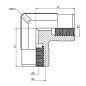coude 90º - femelle fixe bsp forgé 1" bsp 1" bsp