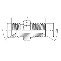 Adapteur hydraulique Male BSP - Male NPT - 3/4" BSP - 3/4" NPT