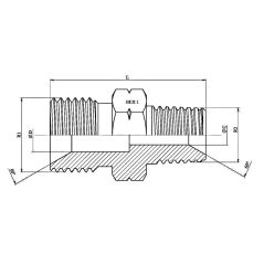 Réducteur hydraulique Male - MBSP (60) - MB NPT - 3/4" BSP - 1/2" MB NPT
