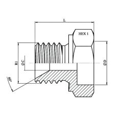 Mamelon hex. à souder int. SW - 1"1/4 BSP