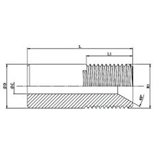 Embout mâle lisse à souder - 1/8" BSP