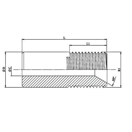 Embout mâle lisse à souder - 1/8" BSP