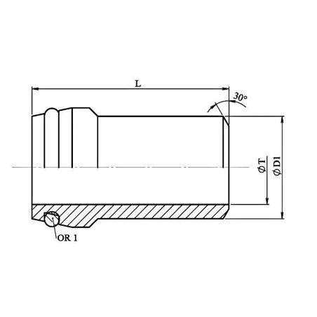 collet à souder o'ring ø 06x2 l/s