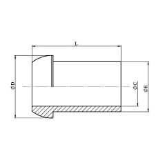 Collet à souder sans guide - 1"1/2 BSP - DN 1"1/2
