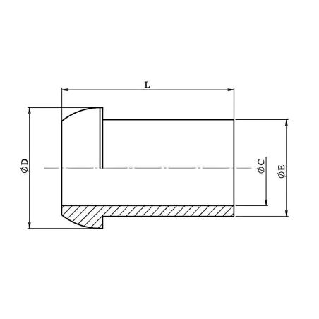 Collet à souder sans guide - 1"1/2 BSP - DN 1"1/2